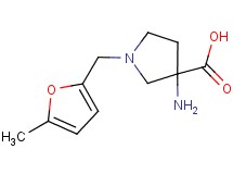 3-amino-1-[(5-methyl-2-furyl)methyl]pyrrolidine-3-carboxylic acid