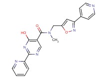4-hydroxy-N-methyl-2-pyridin-2-yl-N-[(3-pyridin-4-ylisoxazol-5-yl)methyl]pyrimidine-5-carboxamide