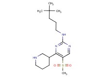 N-(4,4-dimethylpentyl)-5-(methylsulfonyl)-4-(3-piperidinyl)-2-pyrimidinamine hydrochloride