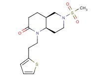 (4aS*,8aR*)-6-(methylsulfonyl)-1-[2-(2-thienyl)ethyl]octahydro-1,6-naphthyridin-2(1H)-one