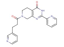 2-pyridin-2-yl-7-(3-pyridin-3-ylpropanoyl)-5,6,7,8-tetrahydropyrido[3,4-d]pyrimidin-4(3H)-one