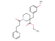 ethyl 3-(3-methoxybenzyl)-1-[3-(2-pyridinyl)propanoyl]-3-piperidinecarboxylate