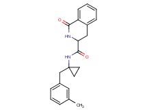 N-[1-(3-methylbenzyl)cyclopropyl]-1-oxo-1,2,3,4-tetrahydroisoquinoline-3-carboxamide