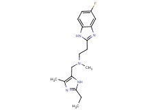 N-[(2-ethyl-4-methyl-1H-imidazol-5-yl)methyl]-2-(5-fluoro-1H-benzimidazol-2-yl)-N-methylethanamine