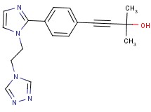 2-methyl-4-(4-{1-[2-(4H-1,2,4-triazol-4-yl)ethyl]-1H-imidazol-2-yl}phenyl)but-3-yn-2-ol