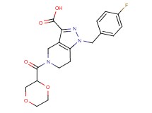 5-(1,4-dioxan-2-ylcarbonyl)-1-(4-fluorobenzyl)-4,5,6,7-tetrahydro-1H-pyrazolo[4,3-c]pyridine-3-carboxylic acid