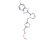 5-fluoro-2-(1-{[3-(2-methoxyethyl)-1,2,4-oxadiazol-5-yl]methyl}-2-pyrrolidinyl)-1H-benzimidazole