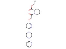 ethyl 1-[({6-[4-(2-pyridinyl)-1-piperazinyl]-3-pyridazinyl}oxy)acetyl]-2-piperidinecarboxylate