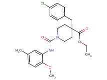 ethyl 4-(4-chlorobenzyl)-1-{[(2-methoxy-5-methylphenyl)amino]carbonyl}-4-piperidinecarboxylate