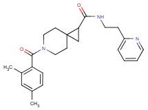 6-(2,4-dimethylbenzoyl)-N-[2-(2-pyridinyl)ethyl]-6-azaspiro[2.5]octane-1-carboxamide