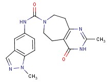 2-methyl-N-(1-methyl-1H-indazol-5-yl)-4-oxo-3,4,5,6,8,9-hexahydro-7H-pyrimido[4,5-d]azepine-7-carboxamide