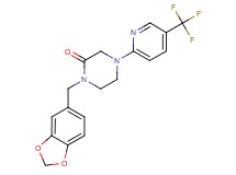 1-(1,3-benzodioxol-5-ylmethyl)-4-[5-(trifluoromethyl)-2-pyridinyl]-2-piperazinone