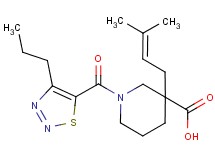 3-(3-methyl-2-buten-1-yl)-1-[(4-propyl-1,2,3-thiadiazol-5-yl)carbonyl]-3-piperidinecarboxylic acid