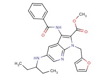 methyl 3-(benzoylamino)-5-[(1-ethylpropyl)amino]-1-(2-furylmethyl)-1H-pyrrolo[2,3-b]pyridine-2-carboxylate