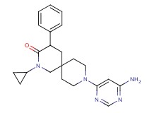 9-(6-amino-4-pyrimidinyl)-2-cyclopropyl-4-phenyl-2,9-diazaspiro[5.5]undecan-3-one