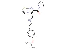 2-(4-isopropoxyphenyl)-N-{[6-(1-pyrrolidinylcarbonyl)imidazo[2,1-b][1,3]thiazol-5-yl]methyl}ethanamine