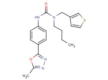 N-butyl-N'-[4-(5-methyl-1,3,4-oxadiazol-2-yl)phenyl]-N-(3-thienylmethyl)urea