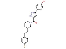 4-[5-({3-[2-(4-fluorophenyl)ethyl]-1-piperidinyl}carbonyl)-1H-pyrazol-3-yl]phenol