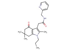 N-(2-pyridinylmethyl)-2-(2,6,6-trimethyl-4-oxo-1-propyl-4,5,6,7-tetrahydro-1H-indol-3-yl)acetamide