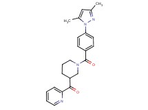{1-[4-(3,5-dimethyl-1H-pyrazol-1-yl)benzoyl]-3-piperidinyl}(2-pyridinyl)methanone