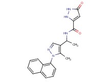 N-{1-[5-methyl-1-(1-naphthyl)-1H-pyrazol-4-yl]ethyl}-5-oxo-2,5-dihydro-1H-pyrazole-3-carboxamide