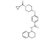 4-{[1-(cyclopropylcarbonyl)-4-piperidinyl]oxy}-N-(1,2,3,4-tetrahydro-1-naphthalenyl)benzamide