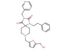 8-{[5-(hydroxymethyl)-2-furyl]methyl}-1-(2-phenylethyl)-3-(3-pyridinylmethyl)-1,3,8-triazaspiro[4.5]decane-2,4-dione