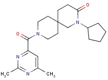2-cyclopentyl-9-[(2,6-dimethylpyrimidin-4-yl)carbonyl]-2,9-diazaspiro[5.5]undecan-3-one