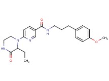 6-(2-ethyl-3-oxo-1-piperazinyl)-N-[3-(4-methoxyphenyl)propyl]nicotinamide