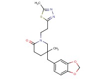 5-(1,3-benzodioxol-5-ylmethyl)-5-methyl-1-[2-(5-methyl-1,3,4-thiadiazol-2-yl)ethyl]piperidin-2-one