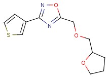 5-[(tetrahydro-2-furanylmethoxy)methyl]-3-(3-thienyl)-1,2,4-oxadiazole