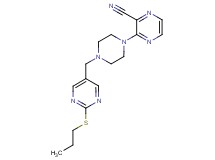 3-(4-{[2-(propylthio)pyrimidin-5-yl]methyl}piperazin-1-yl)pyrazine-2-carbonitrile