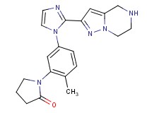 1-{2-methyl-5-[2-(4,5,6,7-tetrahydropyrazolo[1,5-a]pyrazin-2-yl)-1H-imidazol-1-yl]phenyl}-2-pyrrolidinone hydrochloride