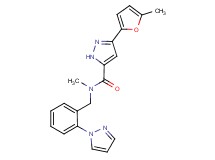 N-methyl-3-(5-methyl-2-furyl)-N-[2-(1H-pyrazol-1-yl)benzyl]-1H-pyrazole-5-carboxamide