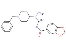 N-[1-(1-benzyl-4-piperidinyl)-1H-pyrazol-5-yl]-1,3-benzodioxole-5-carboxamide
