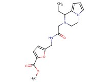 methyl 5-({[(1-ethyl-3,4-dihydropyrrolo[1,2-a]pyrazin-2(1H)-yl)acetyl]amino}methyl)-2-furoate