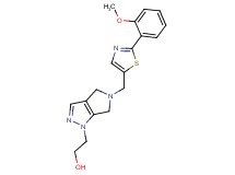 2-[5-{[2-(2-methoxyphenyl)-1,3-thiazol-5-yl]methyl}-5,6-dihydropyrrolo[3,4-c]pyrazol-1(4H)-yl]ethanol