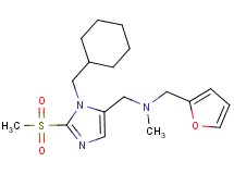 1-[1-(cyclohexylmethyl)-2-(methylsulfonyl)-1H-imidazol-5-yl]-N-(2-furylmethyl)-N-methylmethanamine