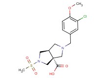 (3aR*,6aR*)-2-(3-chloro-4-methoxybenzyl)-5-(methylsulfonyl)hexahydropyrrolo[3,4-c]pyrrole-3a(1H)-carboxylic acid