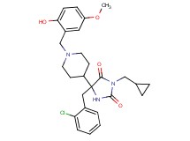 5-(2-chlorobenzyl)-3-(cyclopropylmethyl)-5-[1-(2-hydroxy-5-methoxybenzyl)-4-piperidinyl]-2,4-imidazolidinedione