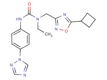 N-[(5-cyclobutyl-1,2,4-oxadiazol-3-yl)methyl]-N-ethyl-N'-[4-(1H-1,2,4-triazol-1-yl)phenyl]urea