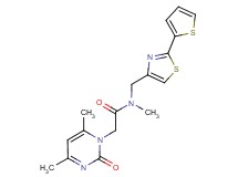 2-(4,6-dimethyl-2-oxo-1(2H)-pyrimidinyl)-N-methyl-N-{[2-(2-thienyl)-1,3-thiazol-4-yl]methyl}acetamide