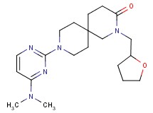 9-[4-(dimethylamino)pyrimidin-2-yl]-2-(tetrahydrofuran-2-ylmethyl)-2,9-diazaspiro[5.5]undecan-3-one