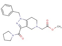 methyl [1-benzyl-3-(1-pyrrolidinylcarbonyl)-1,4,6,7-tetrahydro-5H-pyrazolo[4,3-c]pyridin-5-yl]acetate