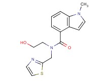 N-(2-hydroxyethyl)-1-methyl-N-(1,3-thiazol-2-ylmethyl)-1H-indole-4-carboxamide