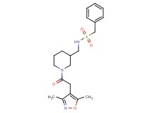 N-({1-[(3,5-dimethyl-4-isoxazolyl)acetyl]-3-piperidinyl}methyl)-1-phenylmethanesulfonamide
