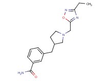 3-({1-[(3-ethyl-1,2,4-oxadiazol-5-yl)methyl]pyrrolidin-3-yl}methyl)benzamide