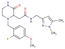 N-[(1,5-dimethyl-1H-pyrazol-3-yl)methyl]-2-[1-(2-fluoro-4-methoxybenzyl)-3-oxo-2-piperazinyl]acetamide