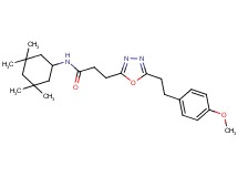 3-{5-[2-(4-methoxyphenyl)ethyl]-1,3,4-oxadiazol-2-yl}-N-(3,3,5,5-tetramethylcyclohexyl)propanamide