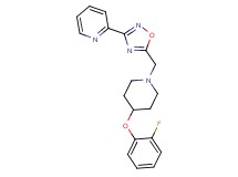 2-(5-{[4-(2-fluorophenoxy)-1-piperidinyl]methyl}-1,2,4-oxadiazol-3-yl)pyridine